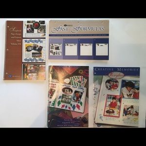 4 books on scrapbooking layout designs and ideas.
